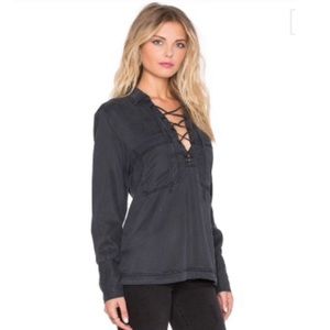 NWOT Free People Under Your Spell Top - Faded Black - Small
